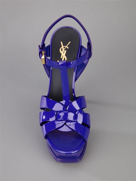 ysl tribute sandal blue|ysl tribute stiletto sandals.